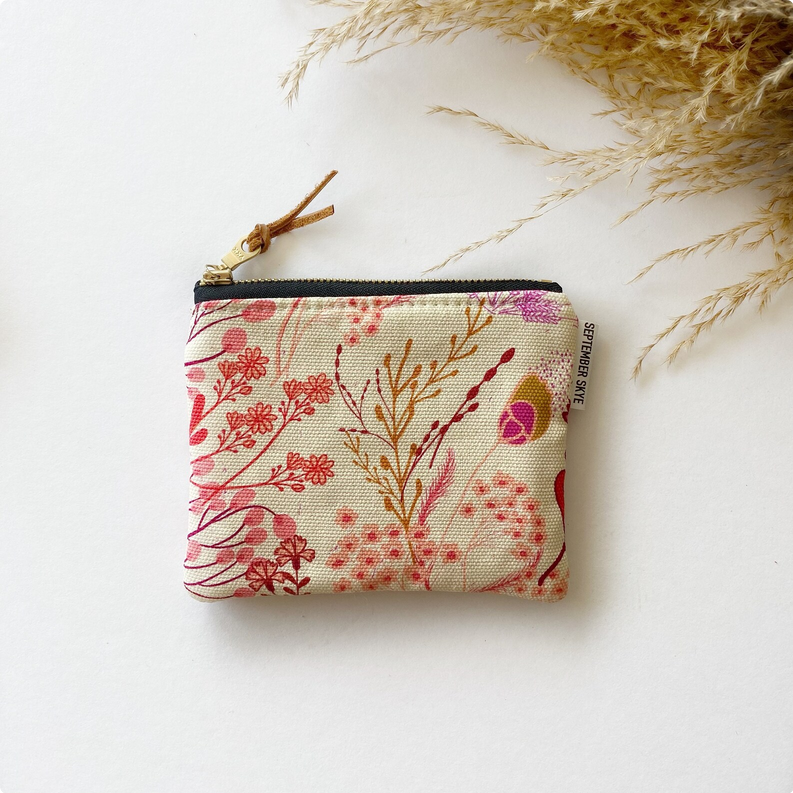 Pink Meadow Coin Pouch