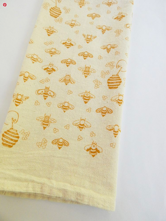 Gold Honeybee Hand Towel