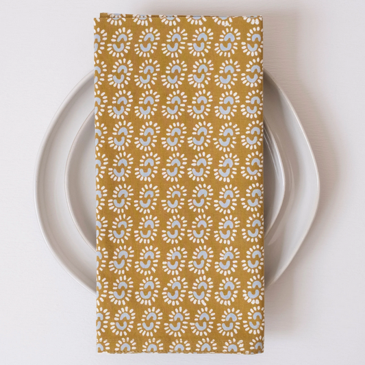 Sunburst Print Napkins | Honey