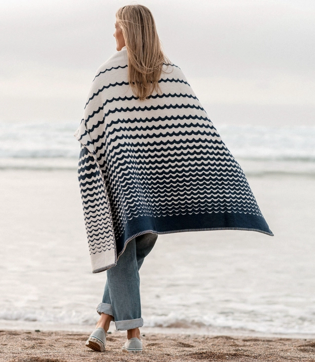 Swell Throw Blanket | Navy